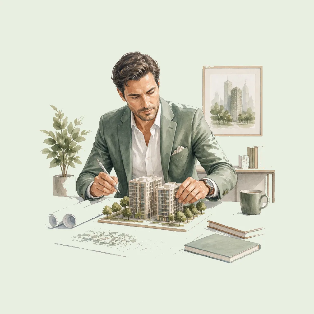 Property Developer HRHeaven role illustration for Real Estate employment contract pages