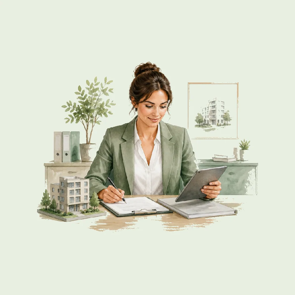 Property Manager HRHeaven role illustration for Real Estate employment contract pages