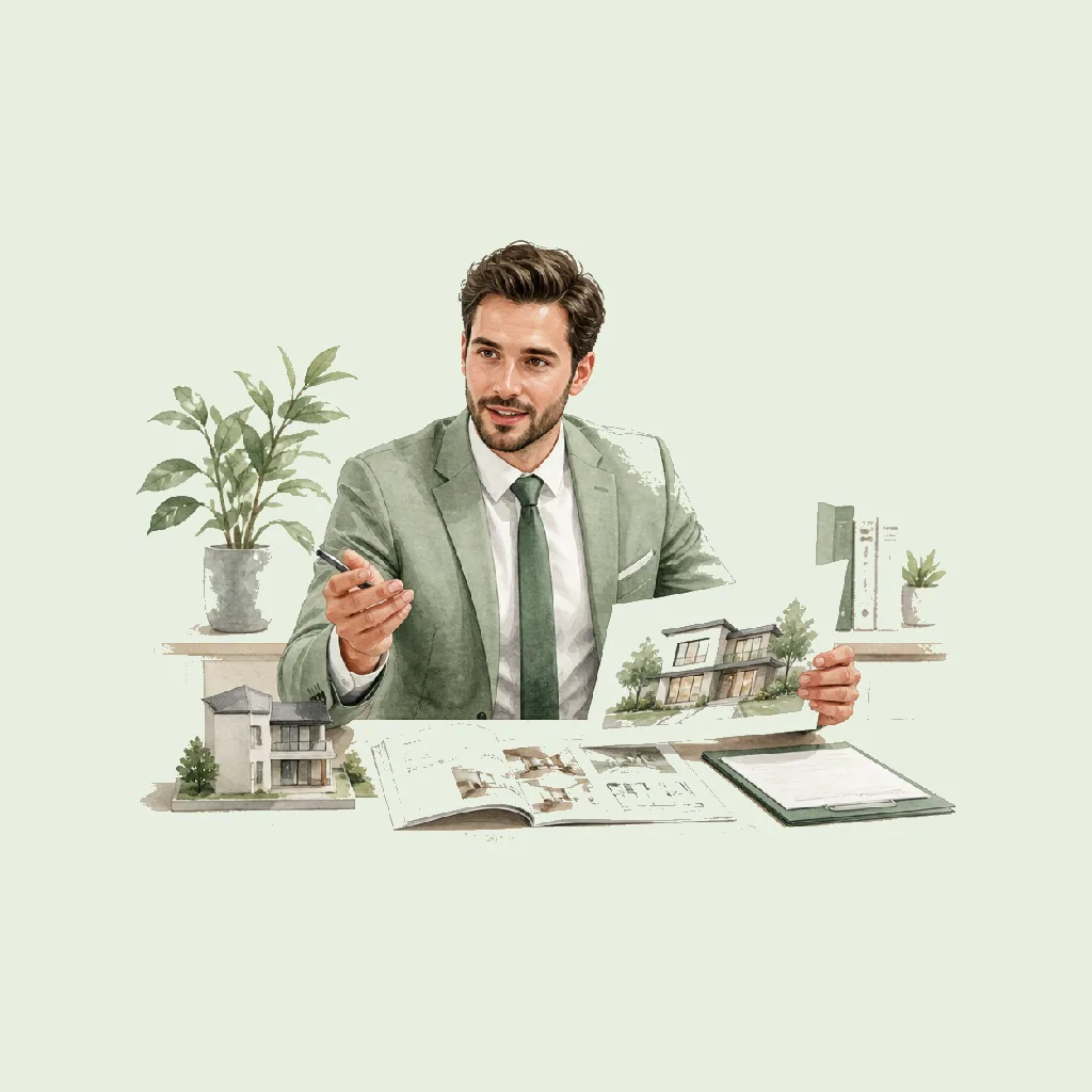 Sales Negotiator HRHeaven role illustration for Real Estate employment contract pages