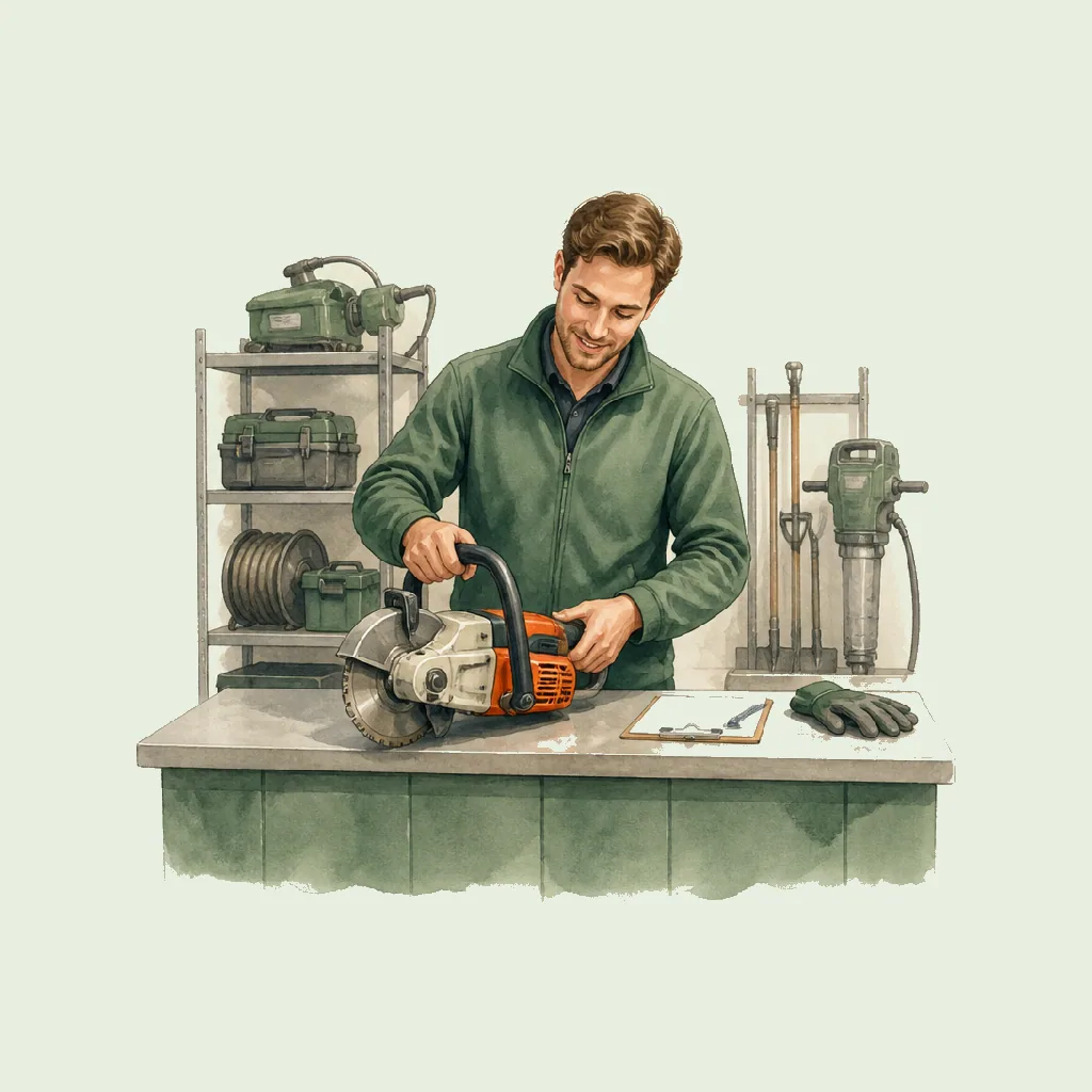 Equipment Rental Assistant (DIY) HRHeaven role illustration for Rental & Leasing employment contract pages