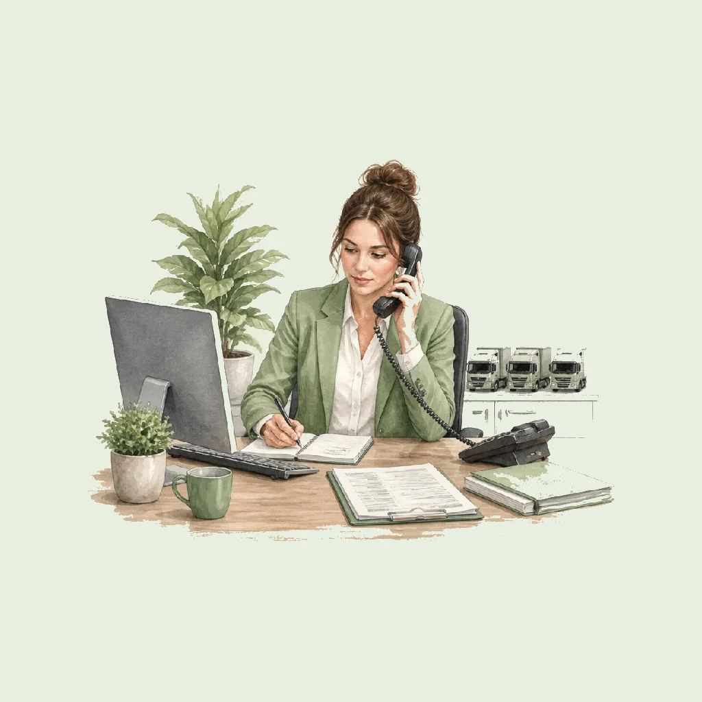 HGV Rental Coordinator (Truck) HRHeaven role illustration for Rental & Leasing employment contract pages