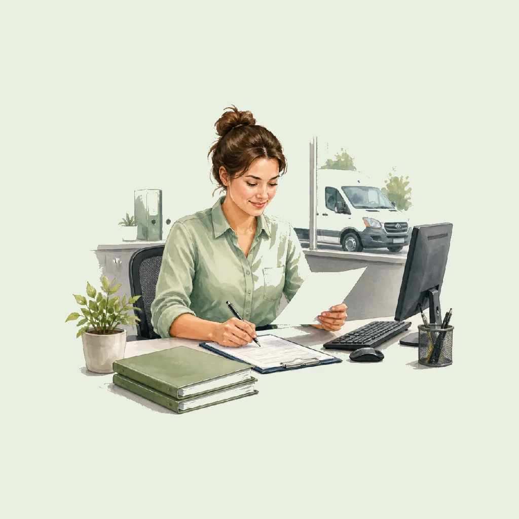 Van Rental Clerk (Transport) HRHeaven role illustration for Rental & Leasing employment contract pages