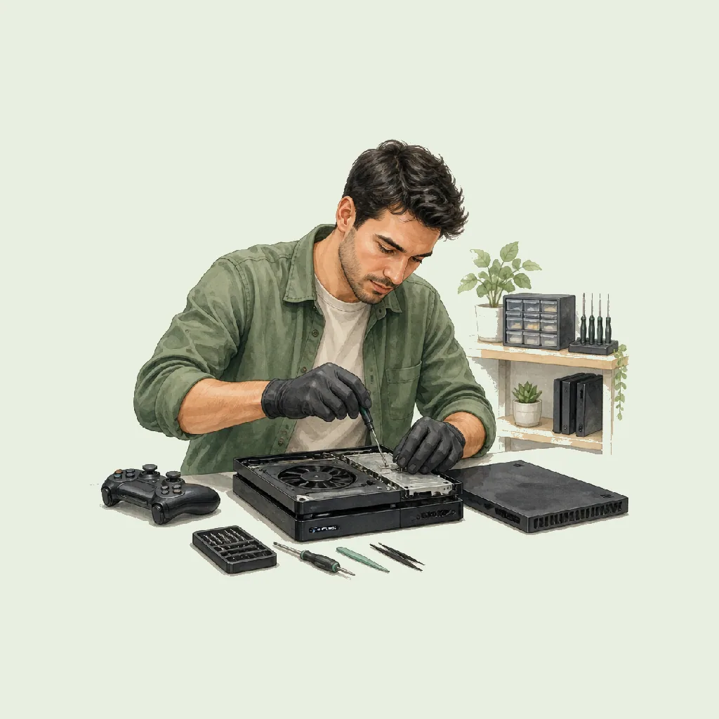 Console Repair Technician (Gaming) HRHeaven role illustration for Repair Services employment contract pages