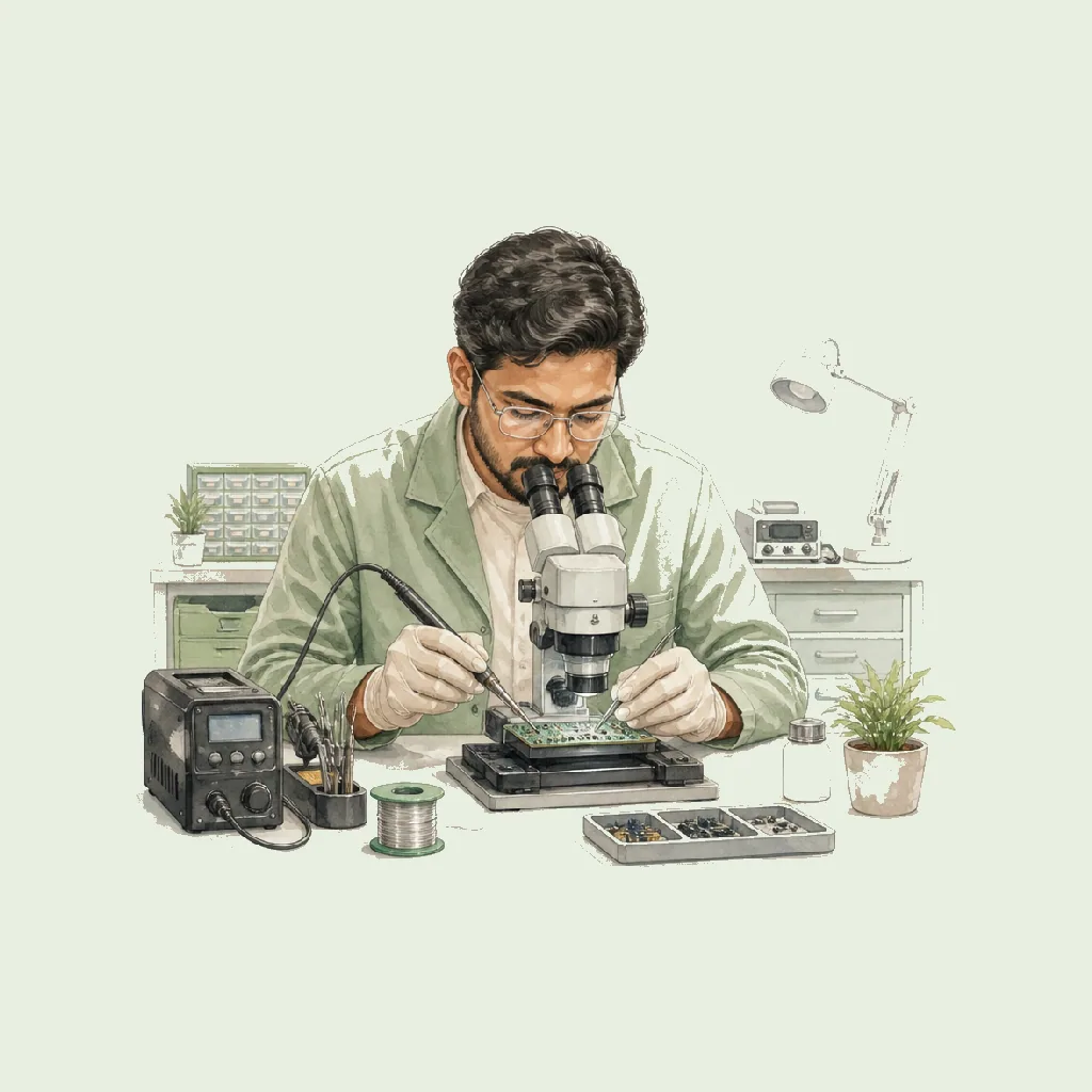 Micro Soldering Engineer (Component level) HRHeaven role illustration for Repair Services employment contract pages