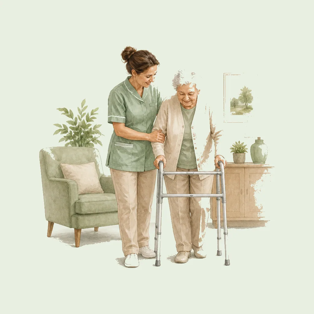 Senior Care Assistant (SCA) HRHeaven role illustration for Residential Care employment contract pages