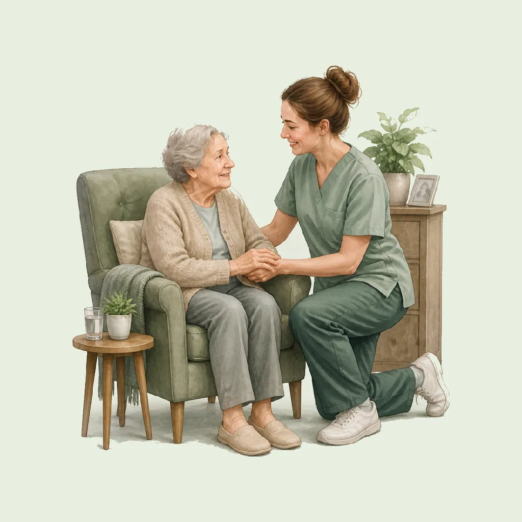 Support Worker (Dementia) HRHeaven role illustration for Residential Care employment contract pages