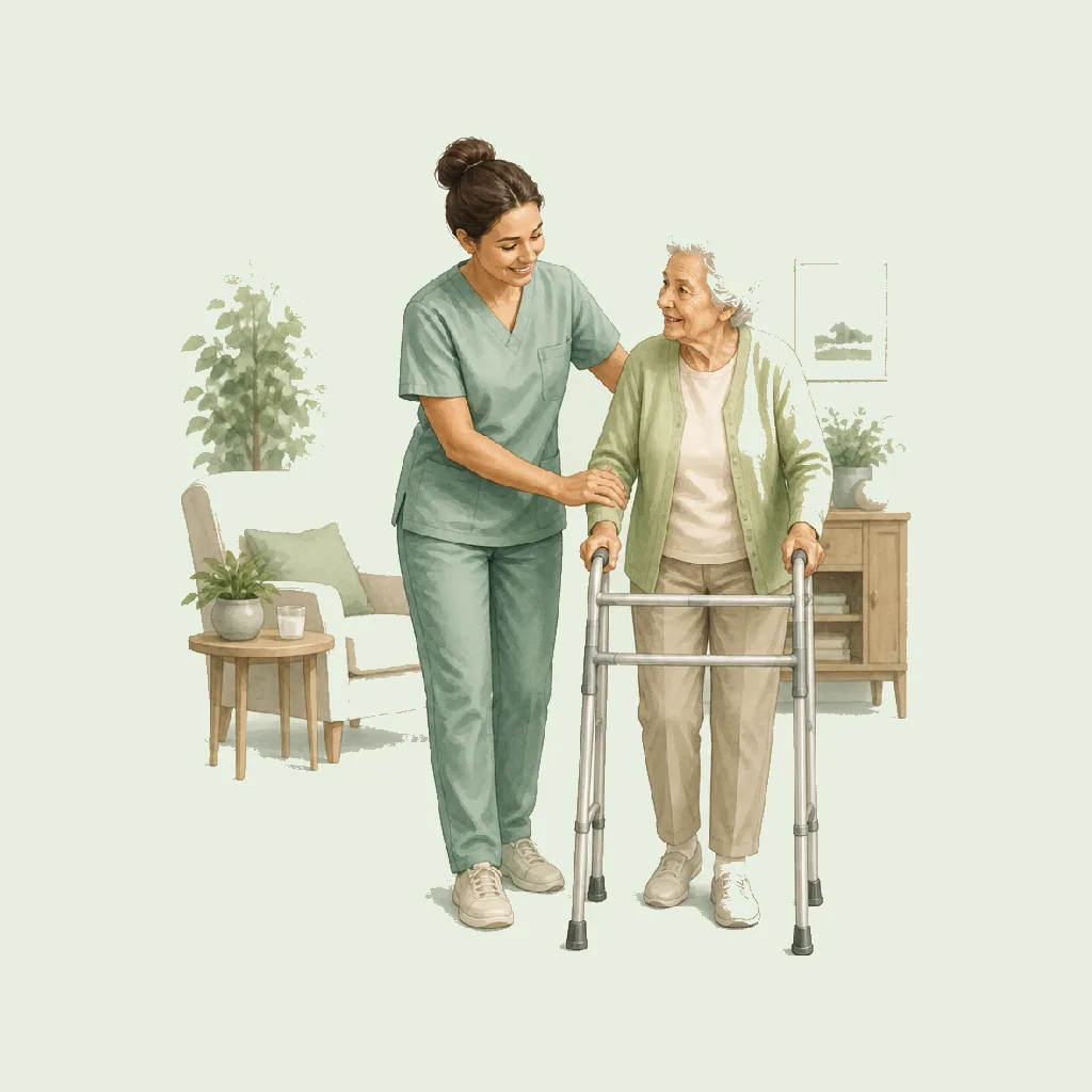 Support Worker (Elderly) HRHeaven role illustration for Residential Care employment contract pages
