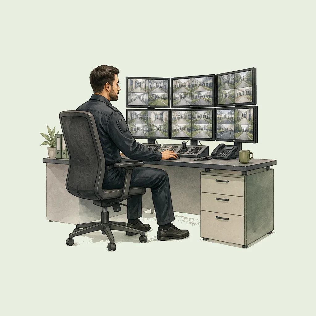 CCTV Operator HRHeaven role illustration for Security employment contract pages