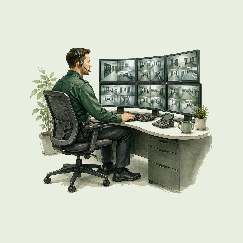 Control Room Operator HRHeaven role illustration for Security employment contract pages