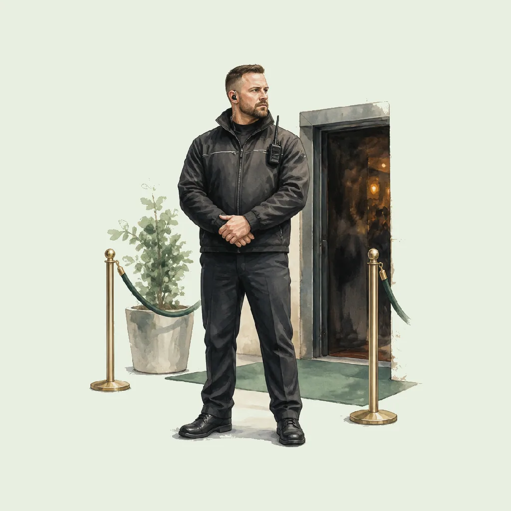 Door Supervisor HRHeaven role illustration for Security employment contract pages