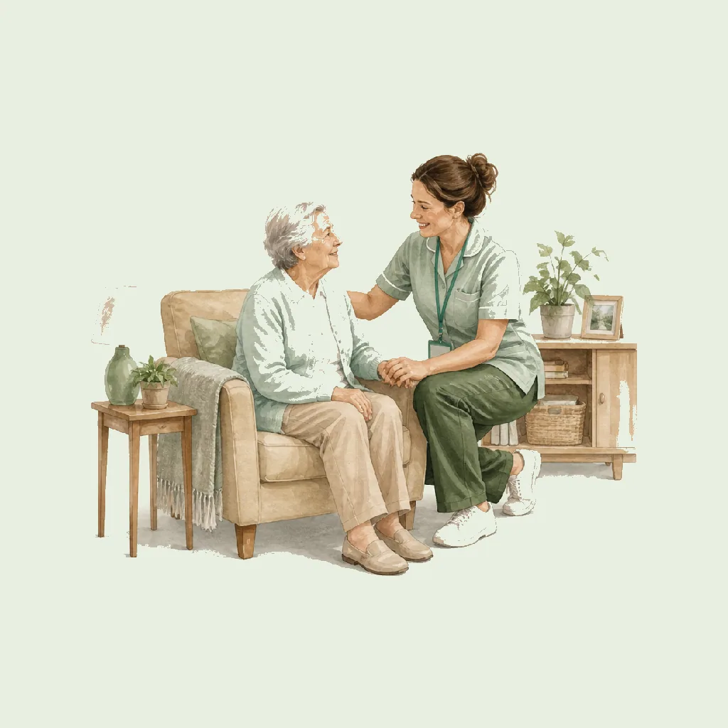 Care Worker (Home) HRHeaven role illustration for Social Care employment contract pages