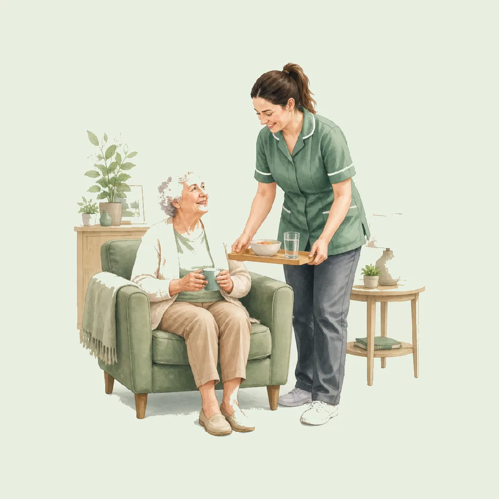 Care Worker (Residential) HRHeaven role illustration for Social Care employment contract pages