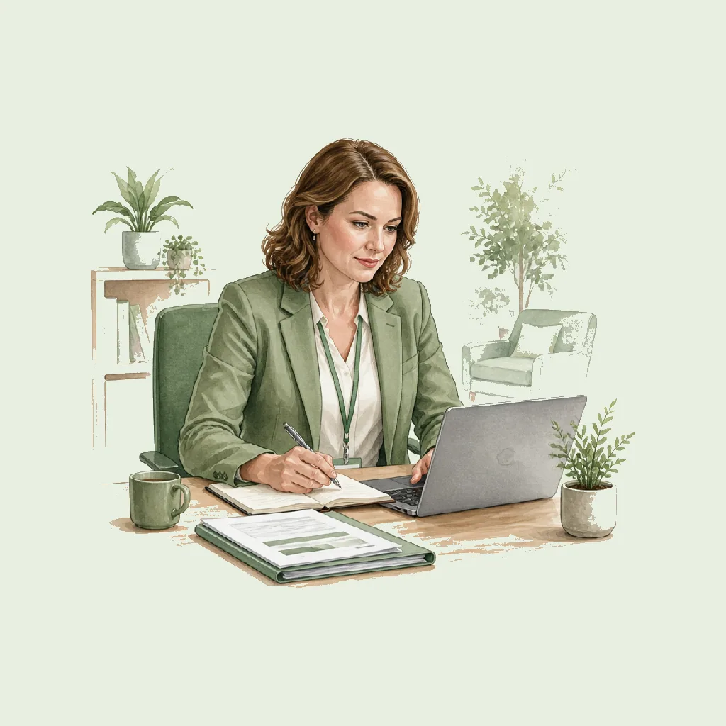 Service Manager HRHeaven role illustration for Social Care employment contract pages