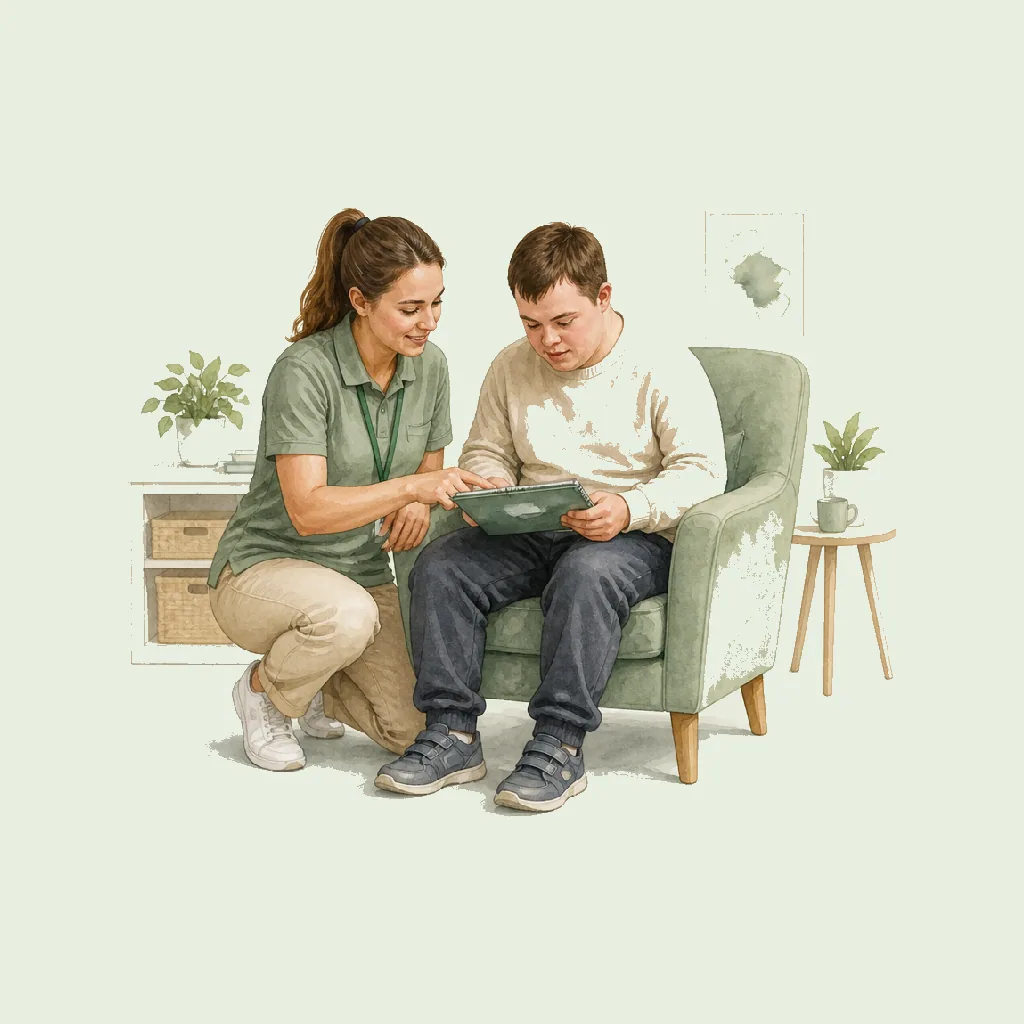 Support Worker (LD) HRHeaven role illustration for Social Care employment contract pages