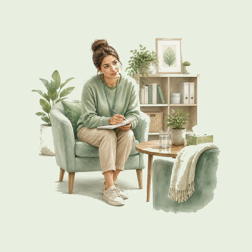 Support Worker (Mental Health) HRHeaven role illustration for Social Care employment contract pages