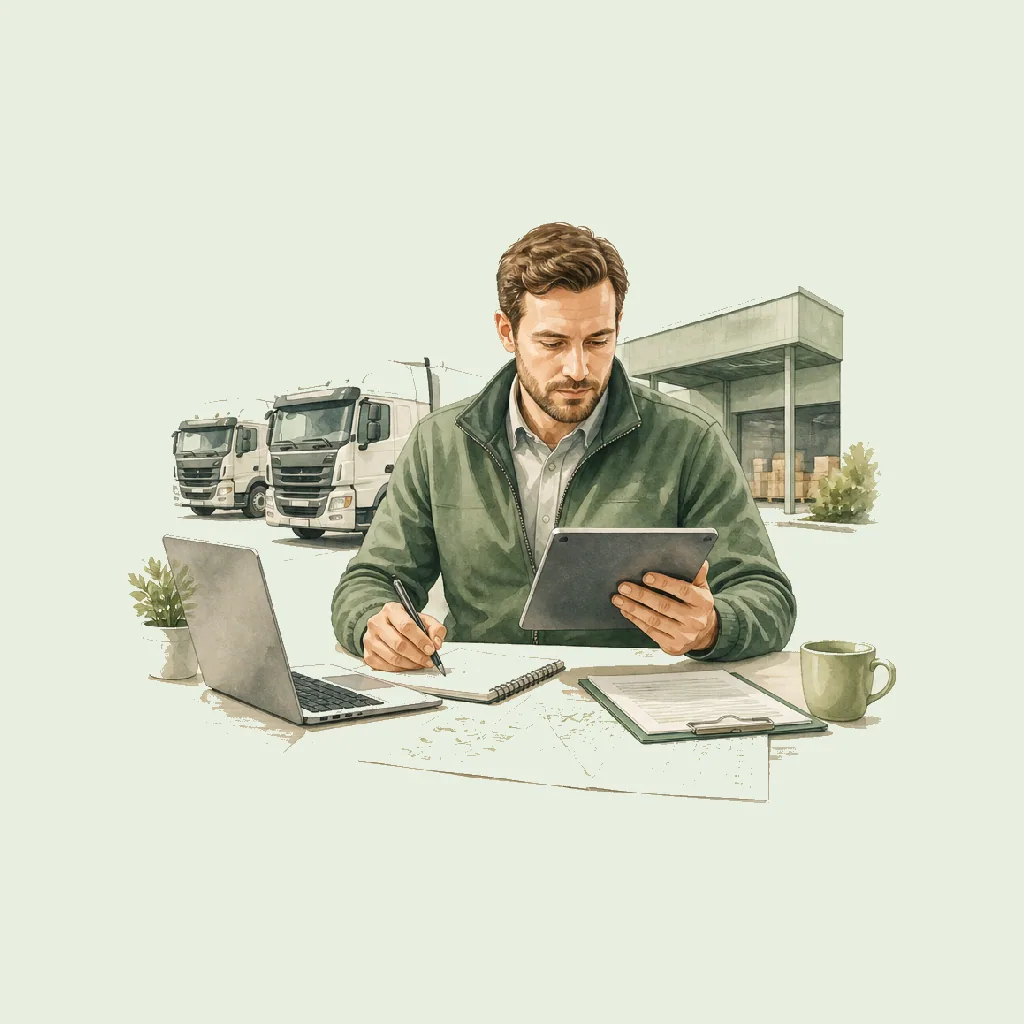 Fleet Manager HRHeaven role illustration for Transport & Storage employment contract pages