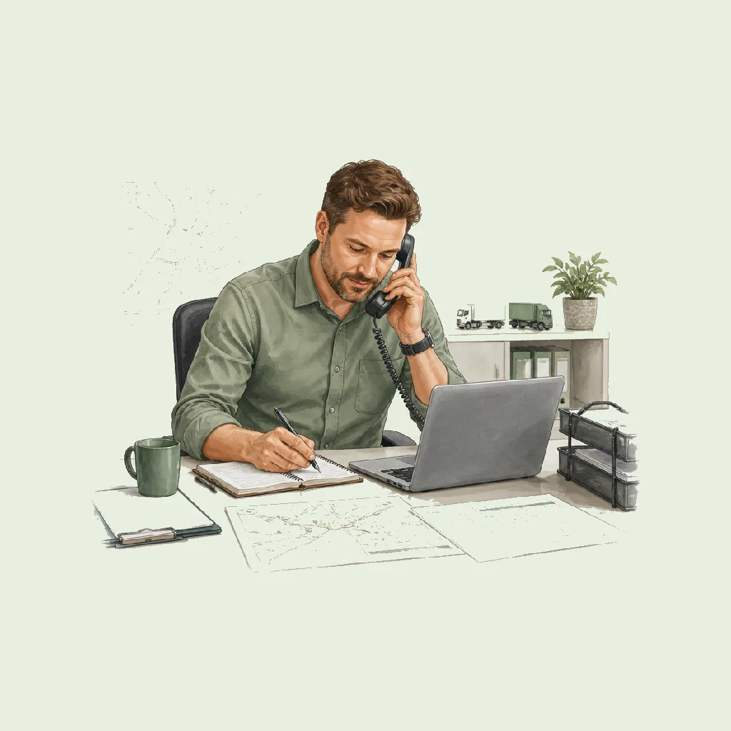 Traffic Office Manager HRHeaven role illustration for Transport & Storage employment contract pages