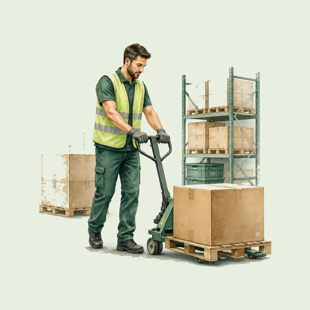 Warehouse Operative HRHeaven role illustration for Transport & Storage employment contract pages