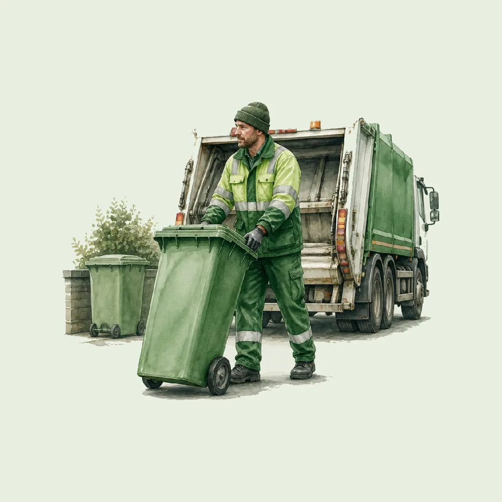 Dustcart Driver HRHeaven role illustration for Waste & Remediation employment contract pages