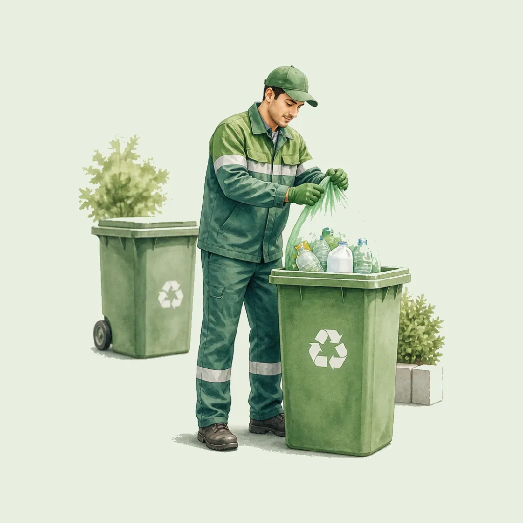 Recycling Collector (Box/ Bag) HRHeaven role illustration for Waste & Remediation employment contract pages
