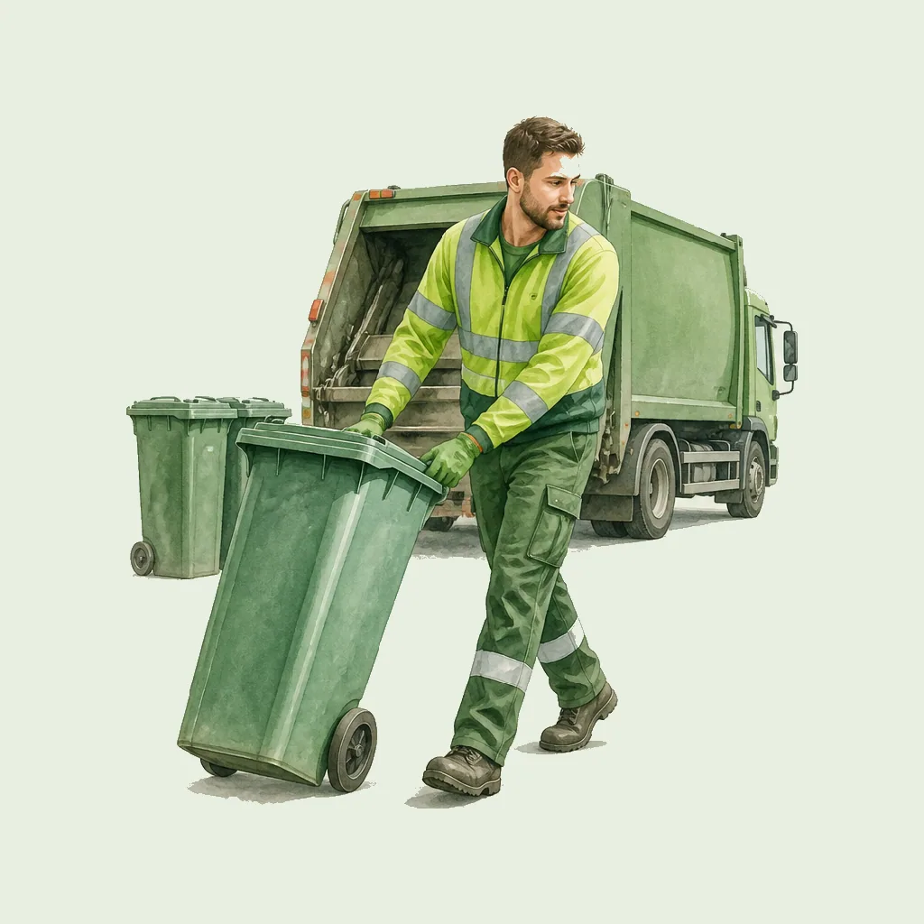 Waste Collection Operative (Bin Loader) HRHeaven role illustration for Waste & Remediation employment contract pages