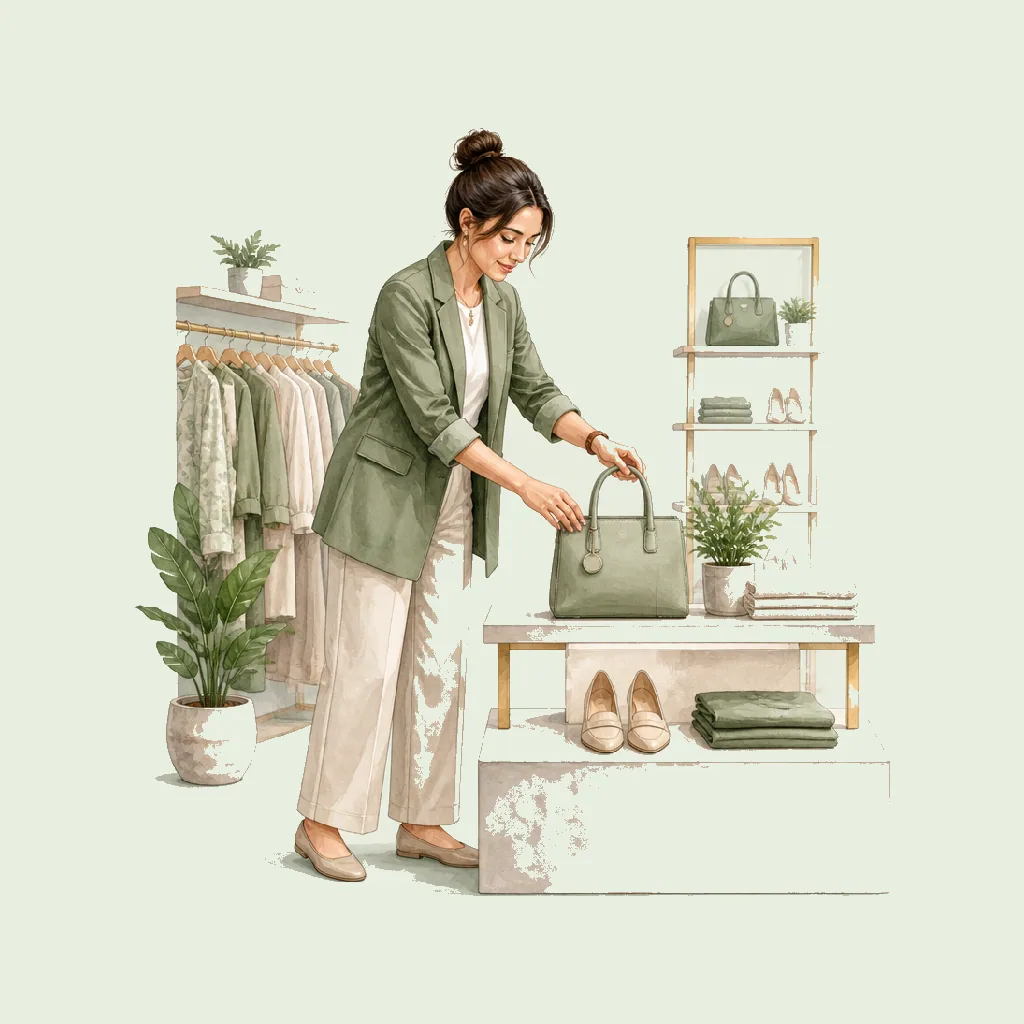 Visual Merchandiser HRHeaven role illustration for Wholesale & Retail employment contract pages